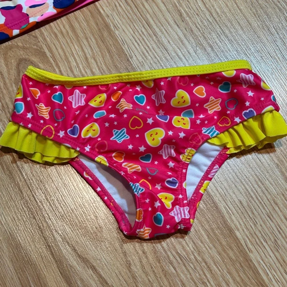 The Childrens Place Peppa‎ Pig Girls 4T Pink Ruffle Tankini Swimsuit Set 2pc